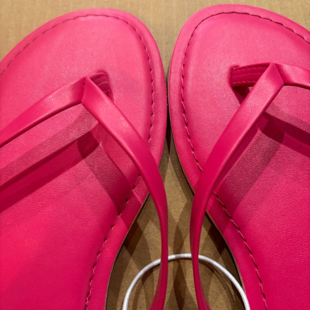 J. Crew SZ: 9M Fuscia Pink Easy Summer Flip Flops - Picture 2 of 13